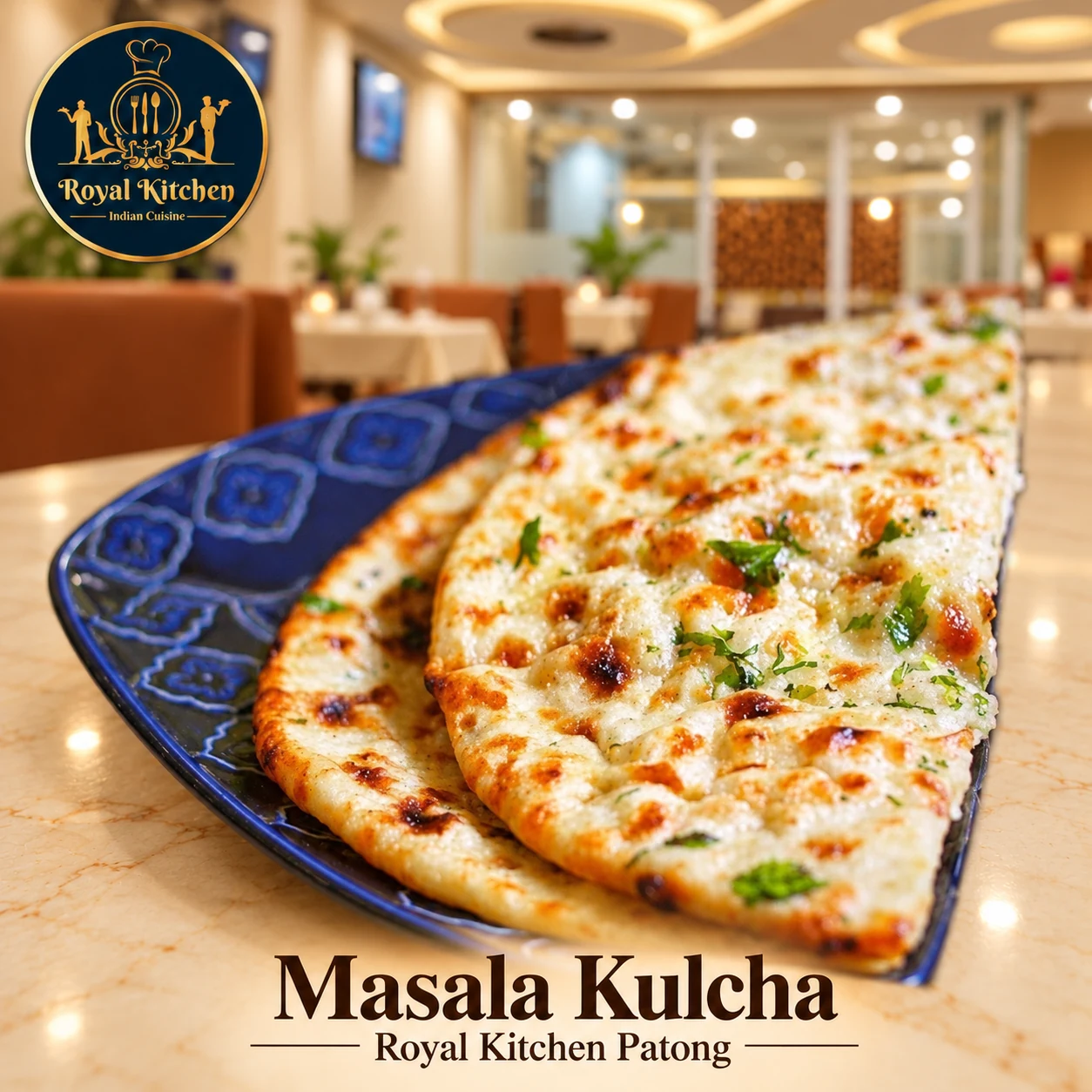 Masala Kulcha in Patong — golden bread with herbs