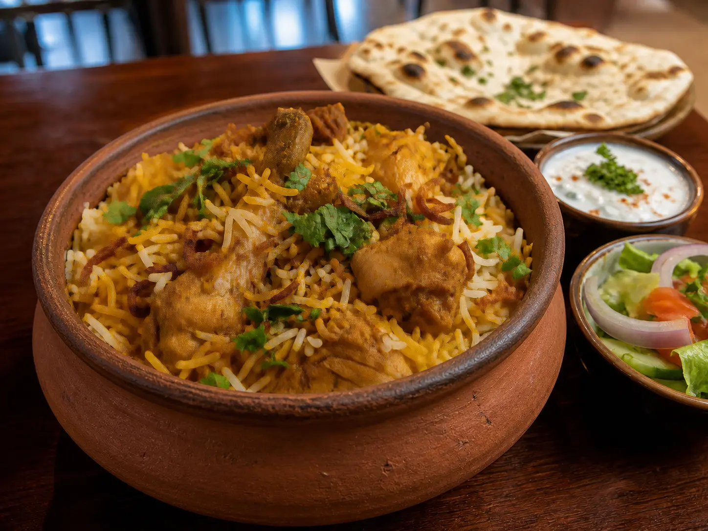 Chicken Handi Biryani in a clay pot in Patong