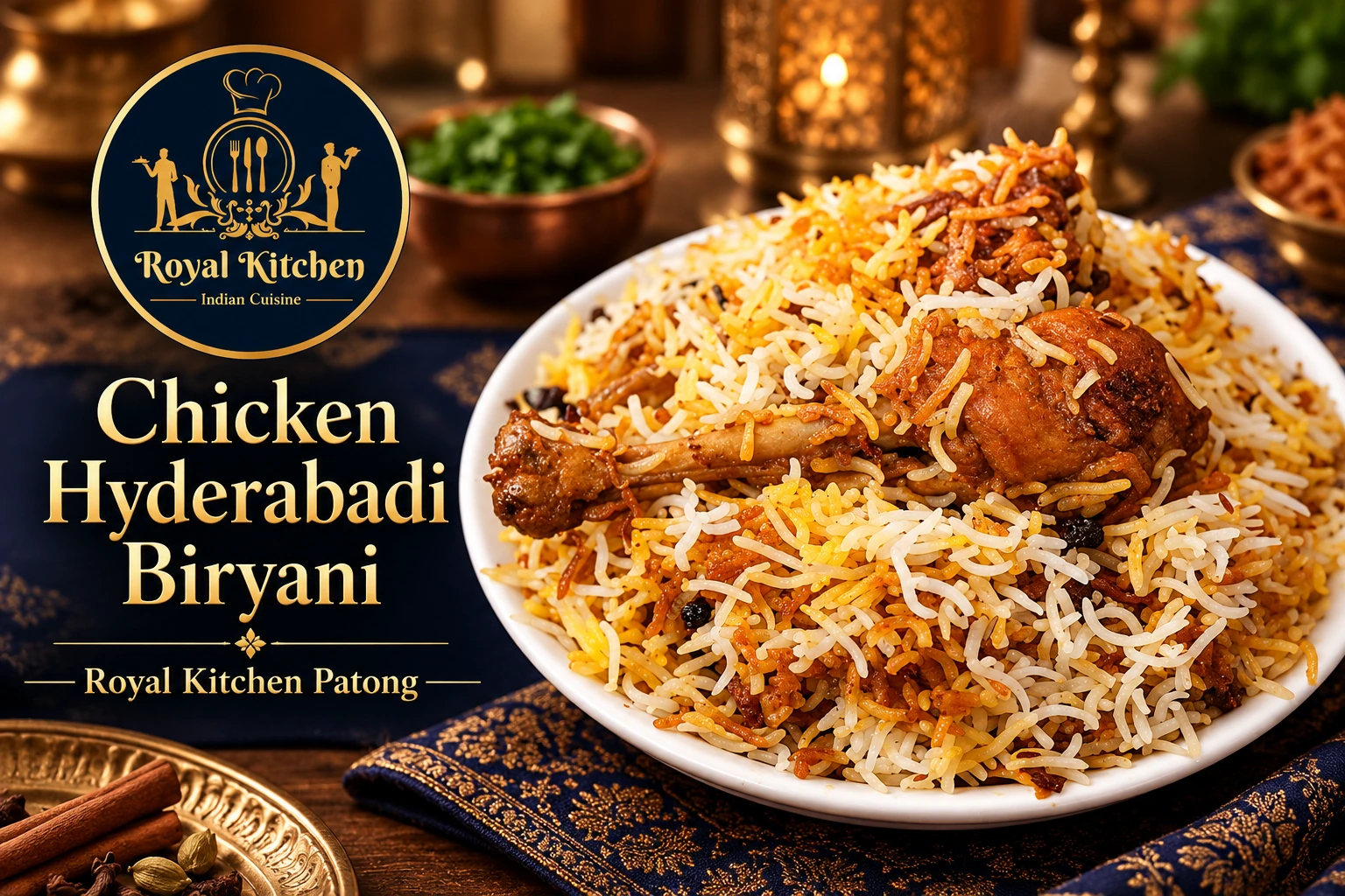 Chicken Hyderabadi Biryani in Patong at Royal Kitchen