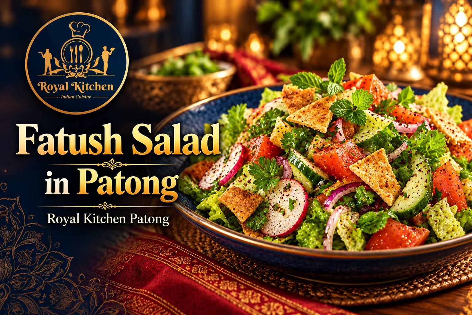 Fatush Salad in Patong at Royal Kitchen Patong